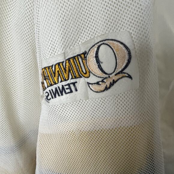 VTG 80s 90s Quinnipiac University Tennis Nylon Zip Up Jacket Men XL Academia Ivy - Picture 11 of 16